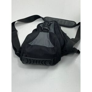 Padded Camera Holster Black Shoulder Crossbody Bag 8in L x 5in W x 9in H S1341